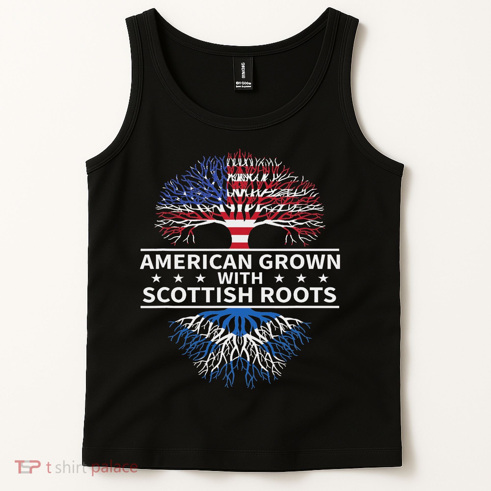 American Grown Scottish Roots Scotland Gift Tank Top
