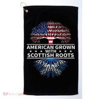 American Grown Scottish Roots Scotland Gift Golf Towel thumb 0