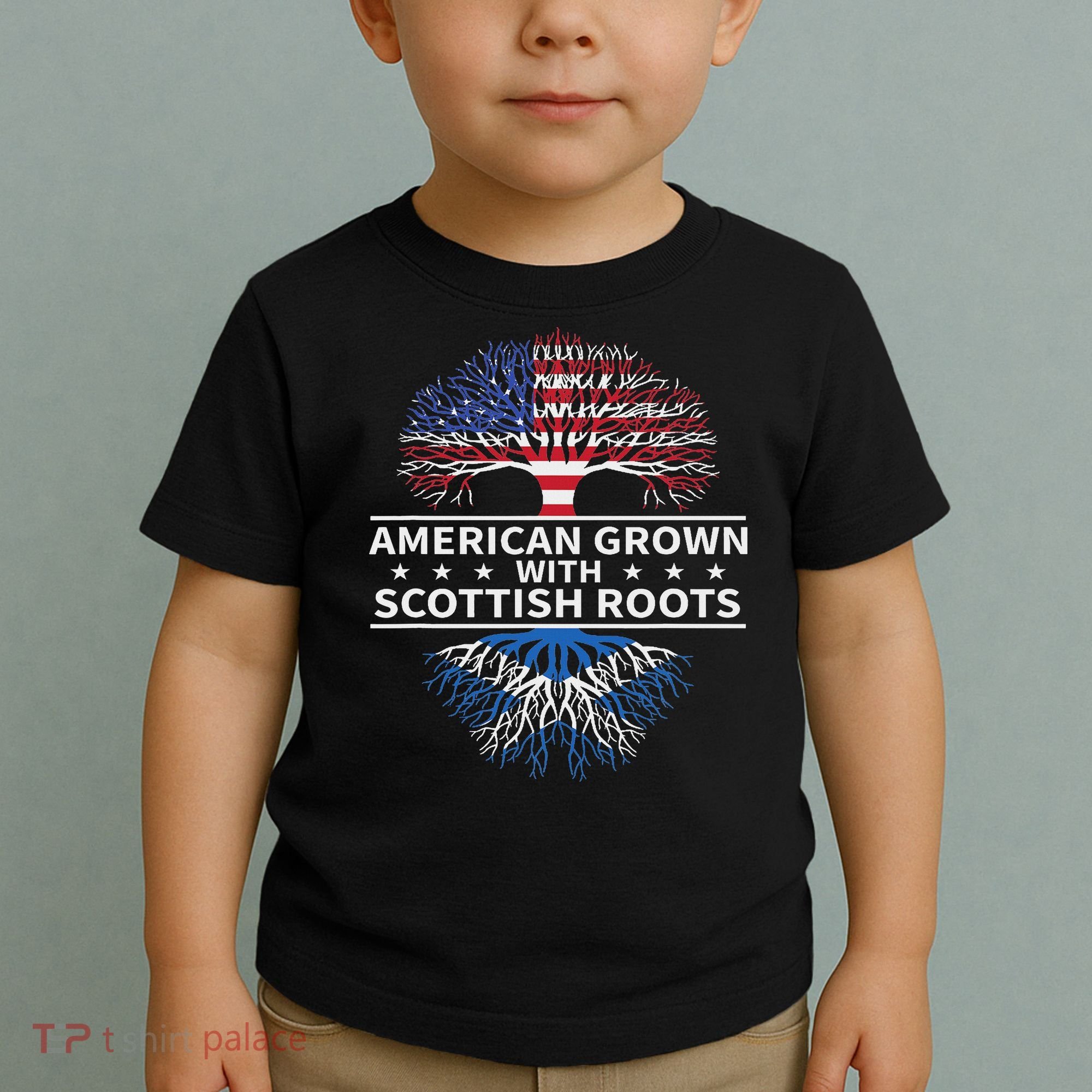 American Grown Scottish Roots Scotland Gift Toddler T-Shirt