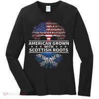 American Grown Scottish Roots Scotland Gift Women's Long Sleeve Shirt thumb 0
