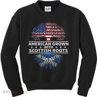American Grown Scottish Roots Scotland Gift Kids Sweatshirt thumb 0