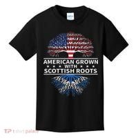 American Grown Scottish Roots Scotland Gift Kids T-Shirt thumb 0