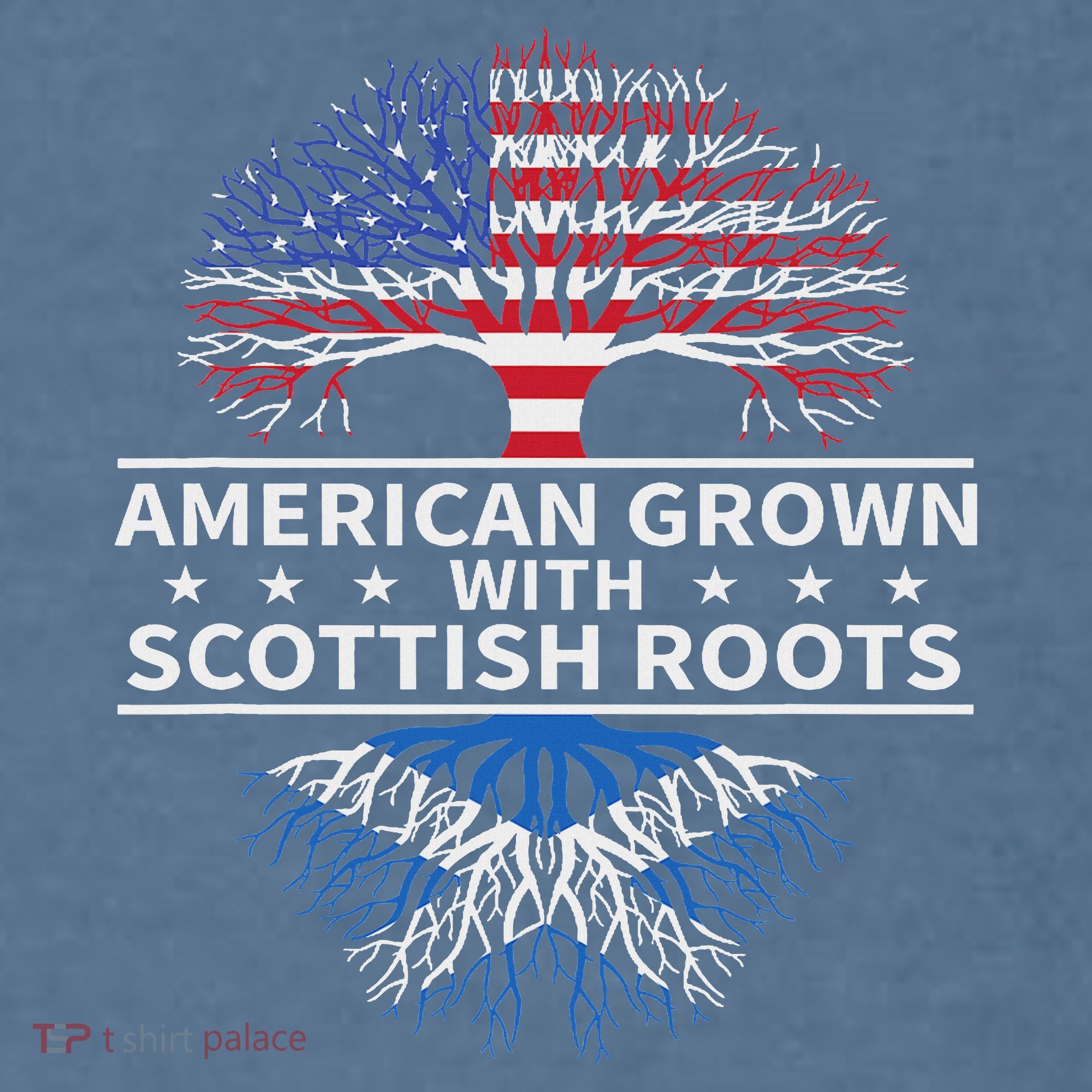American Grown Scottish Roots Scotland Gift Garment-Dyed Sweatshirt