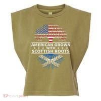 American Grown Scottish Roots Scotland Gift Garment-Dyed Women's Muscle Tee thumb 0