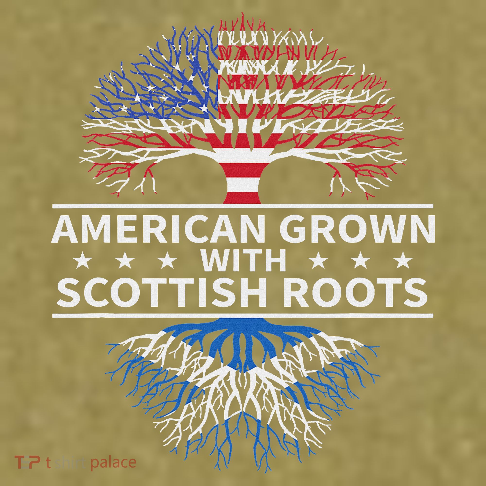 American Grown Scottish Roots Scotland Gift Garment-Dyed Women's Muscle Tee