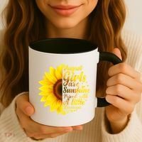 August Girls Sunshine Mixed Hurricane Gift Sunflower Birthday Gift Coffee Mug thumb 3