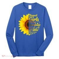 August Girls Sunshine Mixed Hurricane Gift Sunflower Birthday Gift Long Sleeve Shirt thumb 0