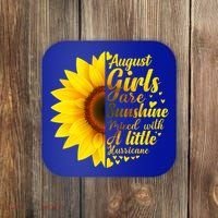 August Girls Sunshine Mixed Hurricane Gift Sunflower Birthday Gift Coaster thumb 0