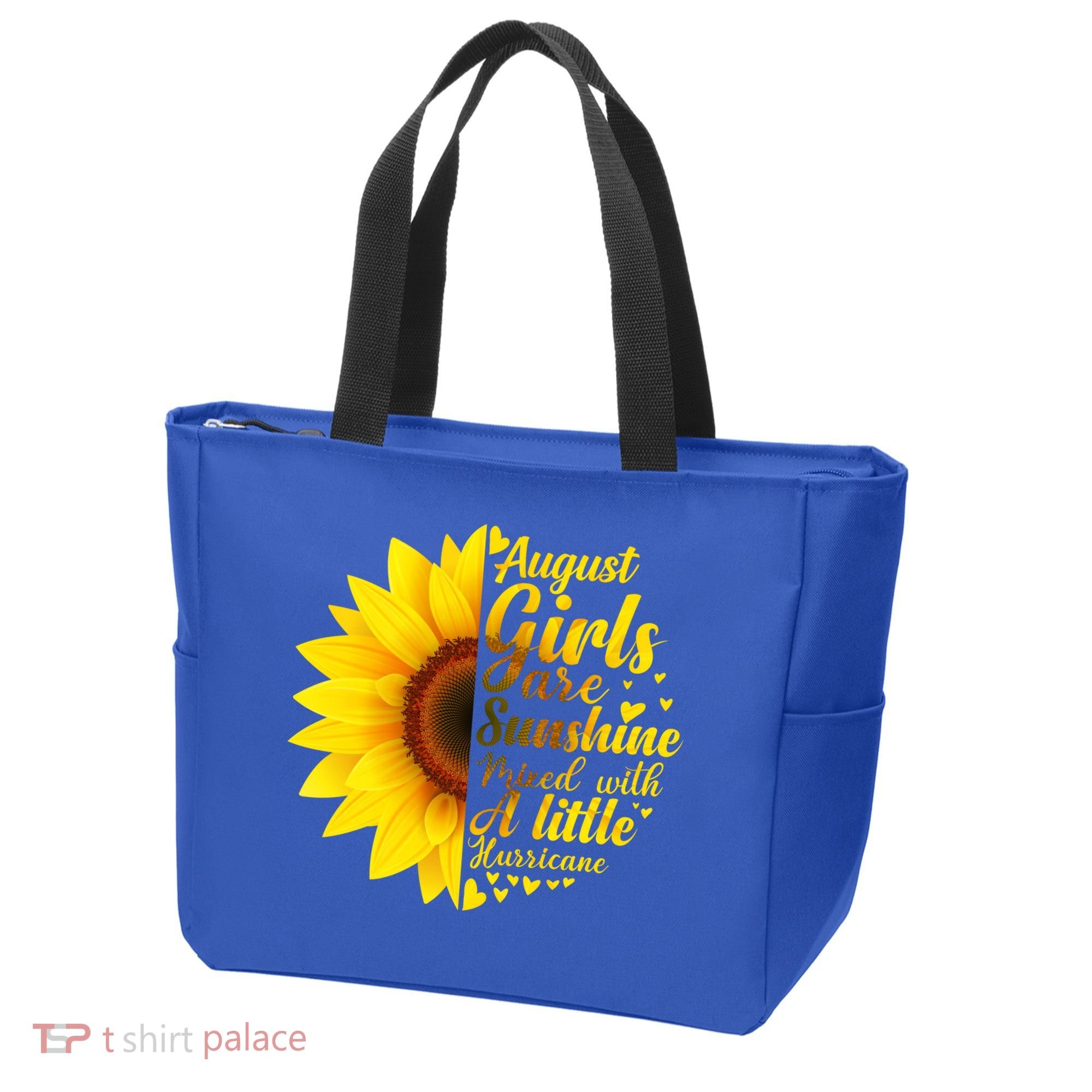 August Girls Sunshine Mixed Hurricane Gift Sunflower Birthday Gift Tote Bag
