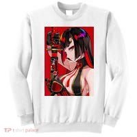 Anime Girl Samurai Waifu Japanese Aesthetic Otaku Weeb Sweatshirt thumb 0