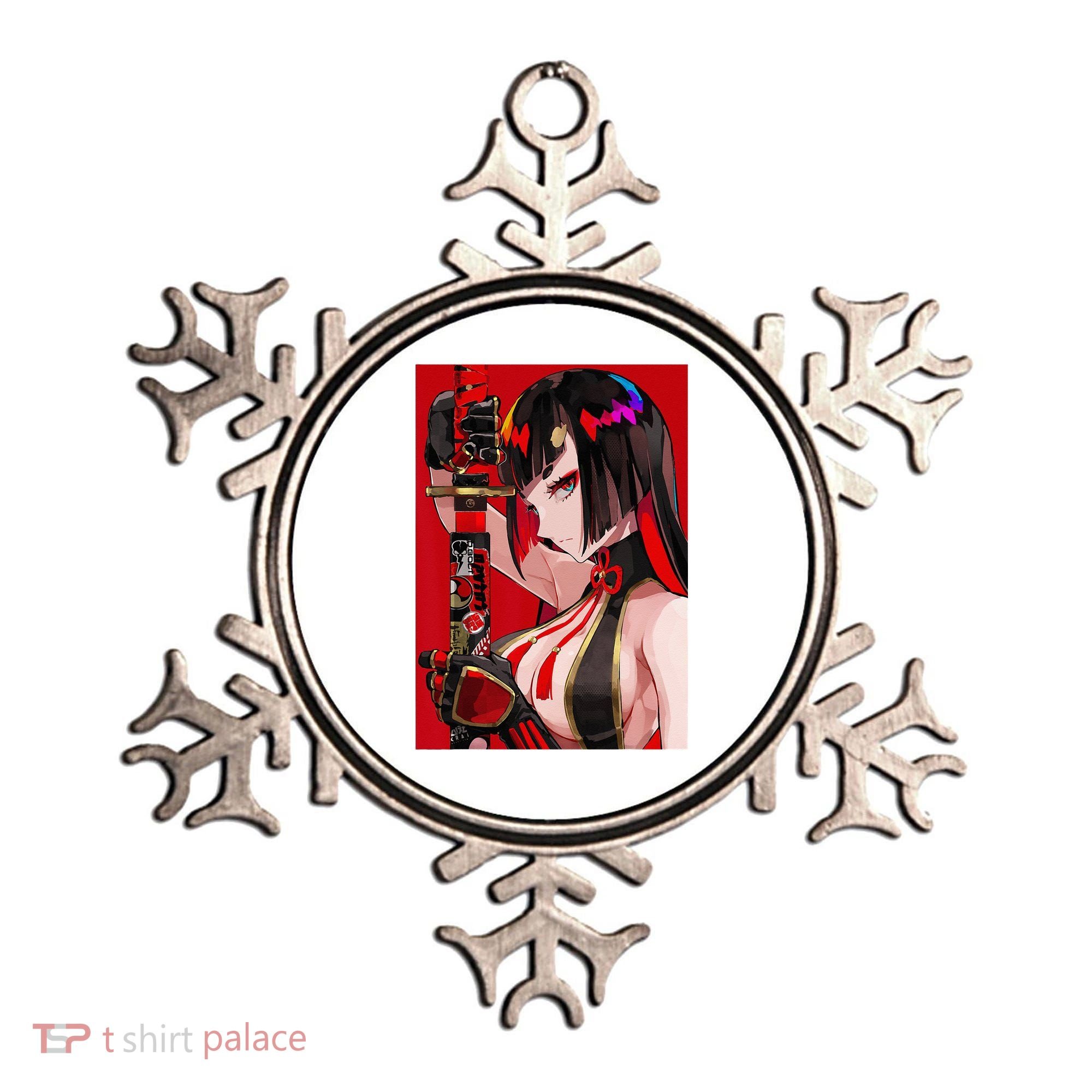 Anime Girl Samurai Waifu Japanese Aesthetic Otaku Weeb Ornament