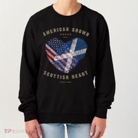American Grown Scottish Heart Love Scotland Flag Gift Women's Sweatshirt thumb 0