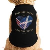 American Grown Scottish Heart Love Scotland Flag Gift Doggie Tank thumb 0