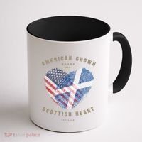 American Grown Scottish Heart Love Scotland Flag Gift Coffee Mug thumb 1