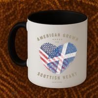 American Grown Scottish Heart Love Scotland Flag Gift Coffee Mug thumb 2