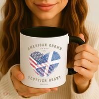 American Grown Scottish Heart Love Scotland Flag Gift Coffee Mug thumb 3