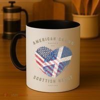 American Grown Scottish Heart Love Scotland Flag Gift Coffee Mug thumb 4