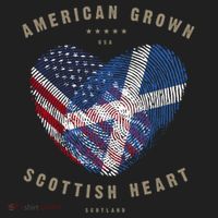 American Grown Scottish Heart Love Scotland Flag Gift Golf Towel thumb 3