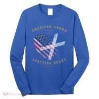 American Grown Scottish Heart Love Scotland Flag Gift Long Sleeve Shirt thumb 0