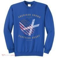 American Grown Scottish Heart Love Scotland Flag Gift Sweatshirt thumb 0