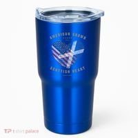 American Grown Scottish Heart Love Scotland Flag Gift Tumbler thumb 0