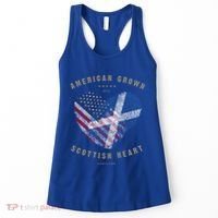 American Grown Scottish Heart Love Scotland Flag Gift Women's Tank Top thumb 0