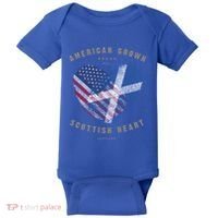 American Grown Scottish Heart Love Scotland Flag Gift Baby Bodysuit thumb 0