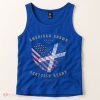American Grown Scottish Heart Love Scotland Flag Gift Tank Top thumb 2
