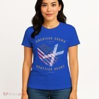 American Grown Scottish Heart Love Scotland Flag Gift Women's T-Shirt thumb 4