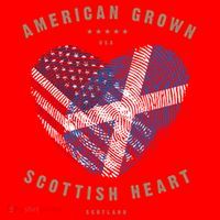 American Grown Scottish Heart Love Scotland Flag Gift Santa Hat thumb 1