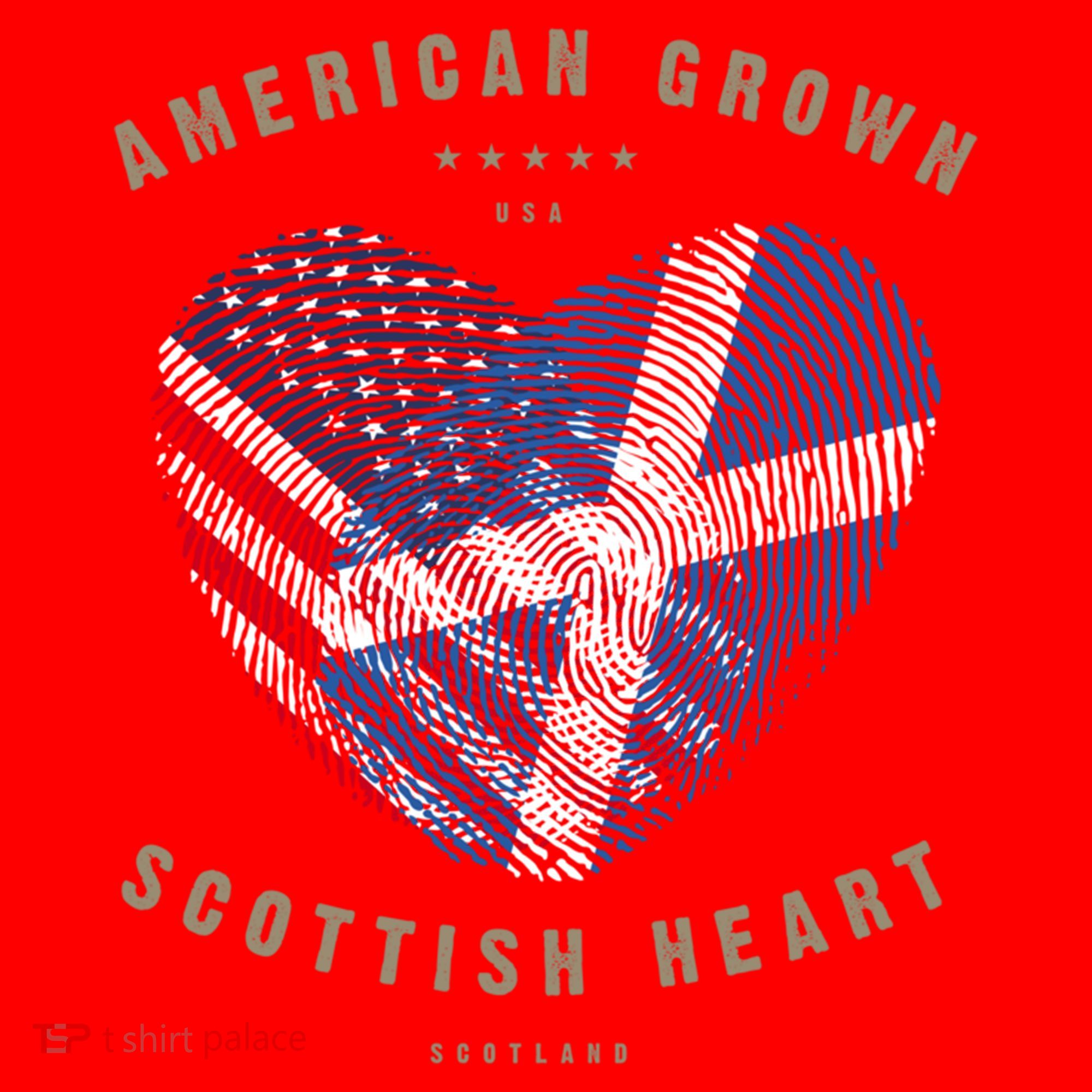 American Grown Scottish Heart Love Scotland Flag Gift Santa Hat