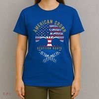 American Grown Scottish Roots Tree Flag Family Heritage Great Gift T-Shirt thumb 4