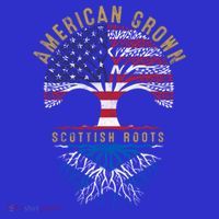 American Grown Scottish Roots Tree Flag Family Heritage Great Gift T-Shirt thumb 7