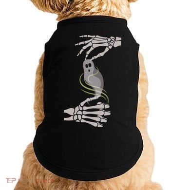 ASL Ghost Spooky Halloween For Deaf Community Doggie Tank
