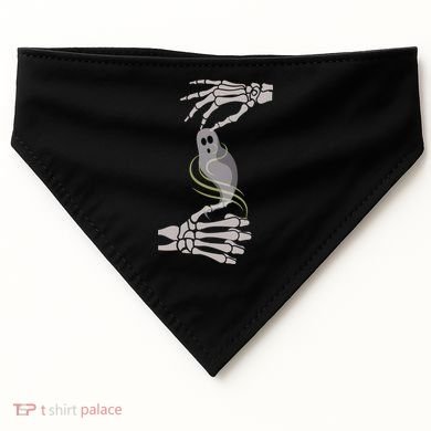 ASL Ghost Spooky Halloween For Deaf Community USA-Made Doggie Bandana