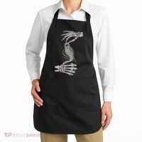 ASL Ghost Spooky Halloween For Deaf Community Apron thumb 2