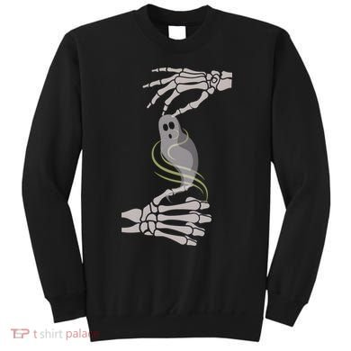 ASL Ghost Spooky Halloween For Deaf Community Sweatshirt