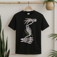 ASL Ghost Spooky Halloween For Deaf Community T-Shirt thumb 2