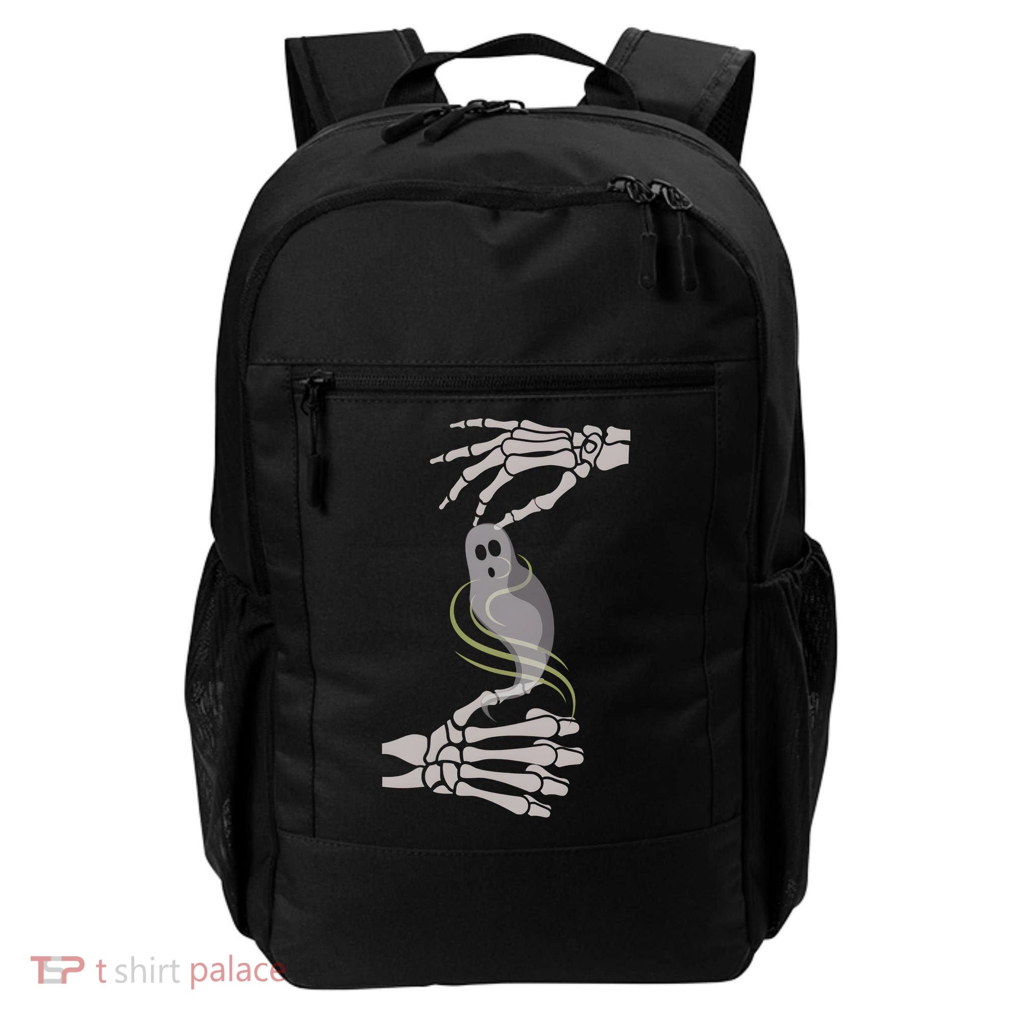 ASL Ghost Spooky Halloween For Deaf Community Backpack