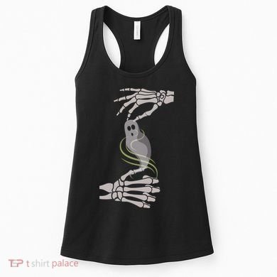 ASL Ghost Spooky Halloween For Deaf Community Women's Tank Top