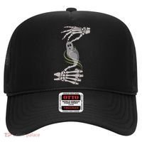 ASL Ghost Spooky Halloween For Deaf Community Hat thumb 0