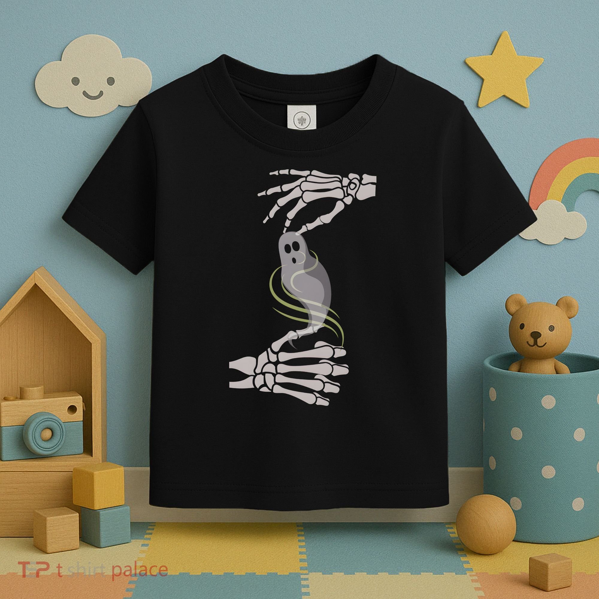 ASL Ghost Spooky Halloween For Deaf Community Toddler T-Shirt