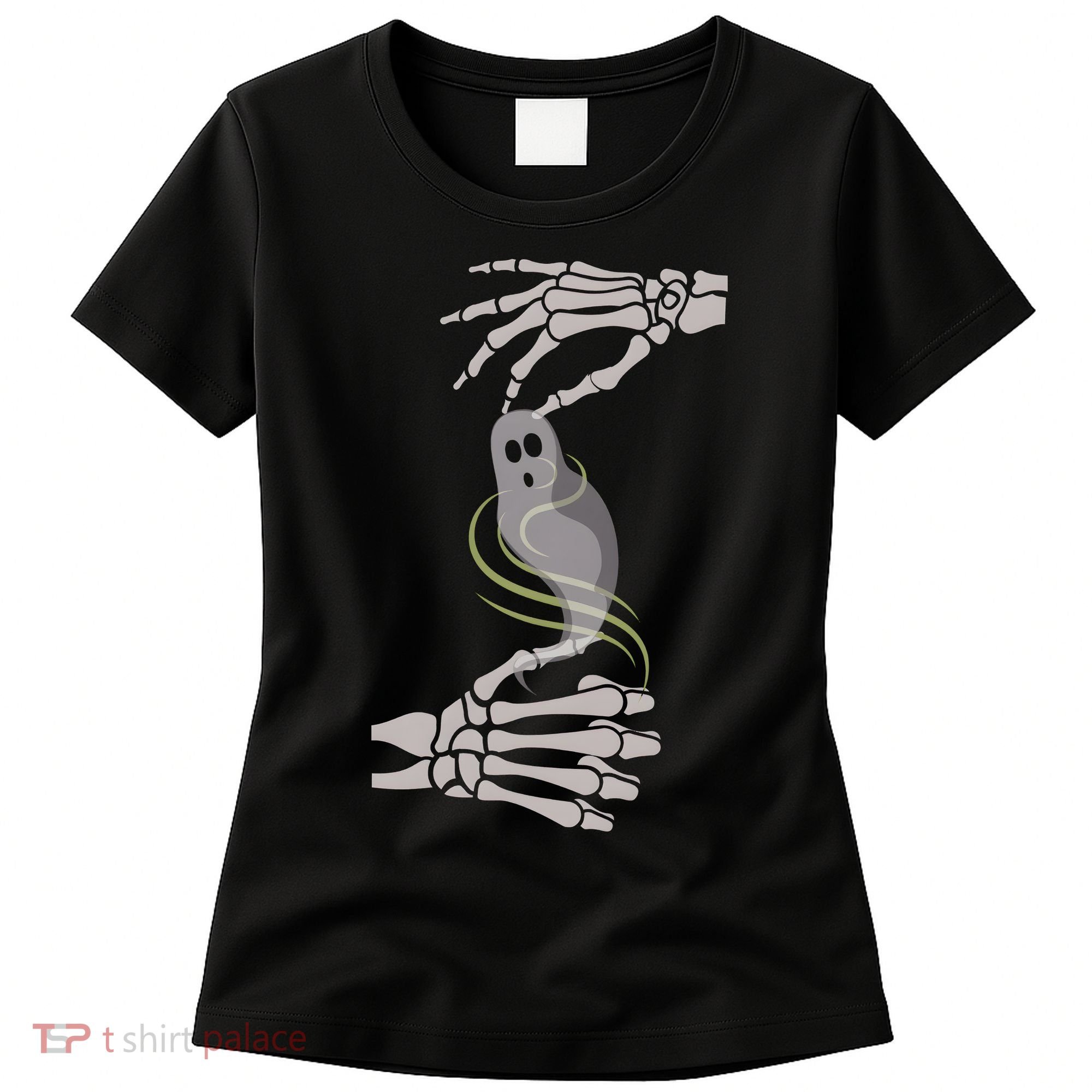ASL Ghost Spooky Halloween For Deaf Community Women's T-Shirt