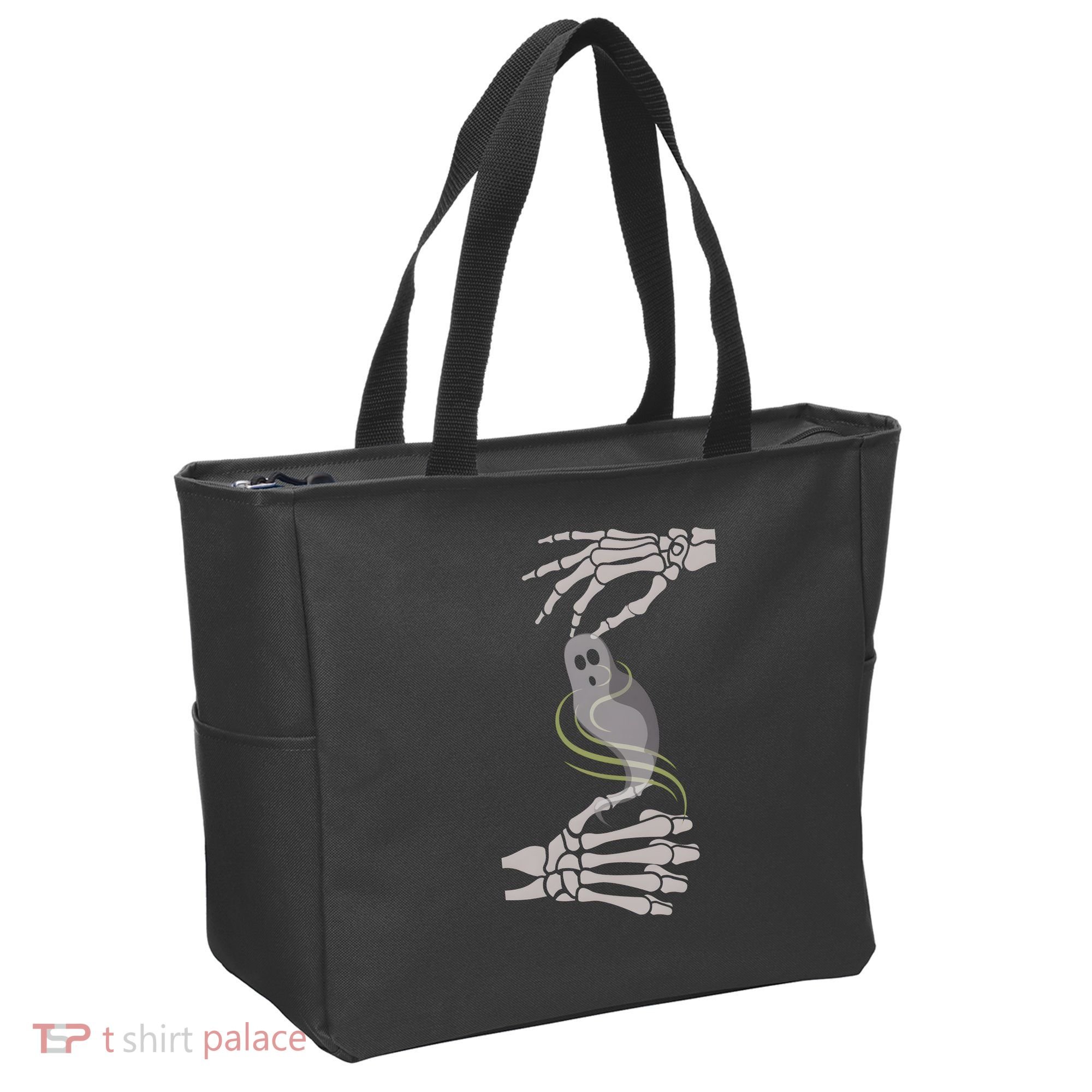 ASL Ghost Spooky Halloween For Deaf Community Tote Bag