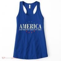 America God Shed His Grace On Thee 4th Of July Women's Tank Top thumb 0