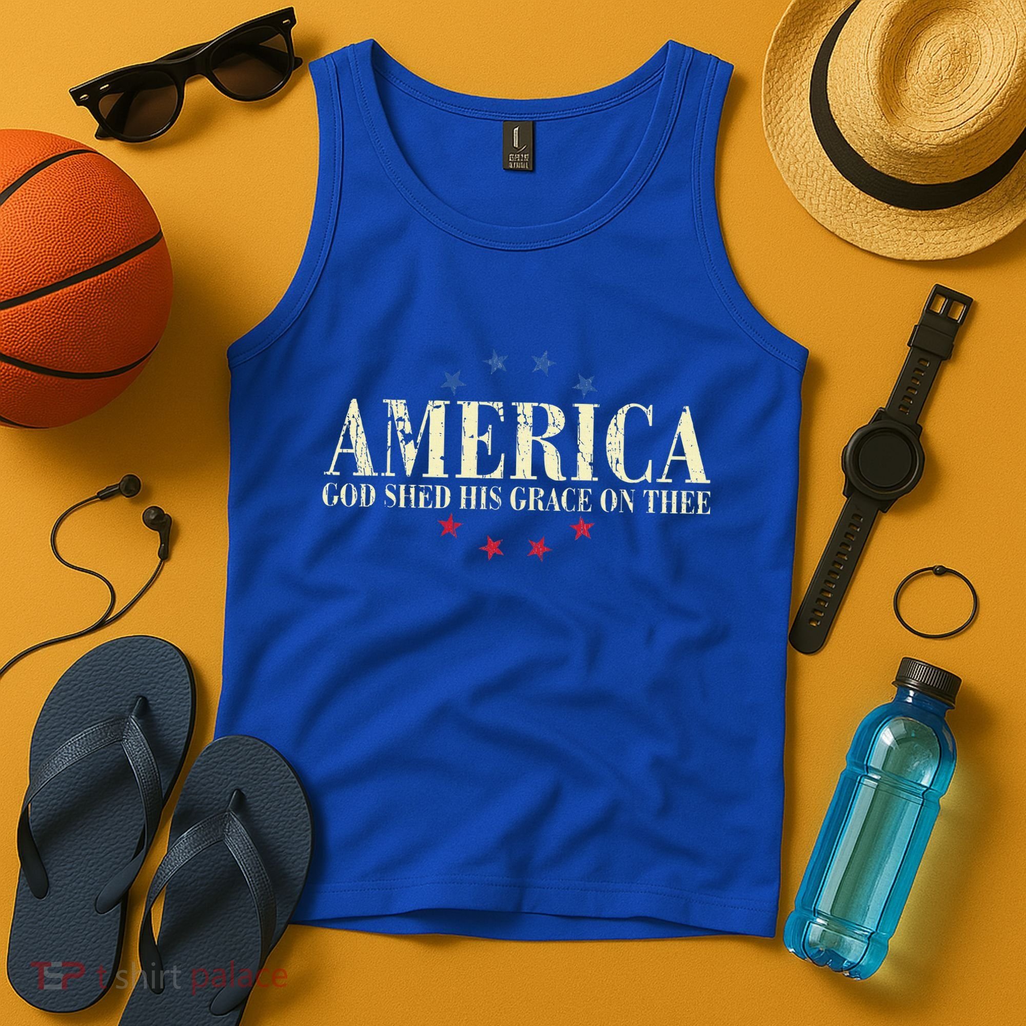 America God Shed His Grace On Thee 4th Of July Tank Top