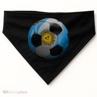 Argentina Glow Soccer Ball Logo USA-Made Doggie Bandana thumb 0