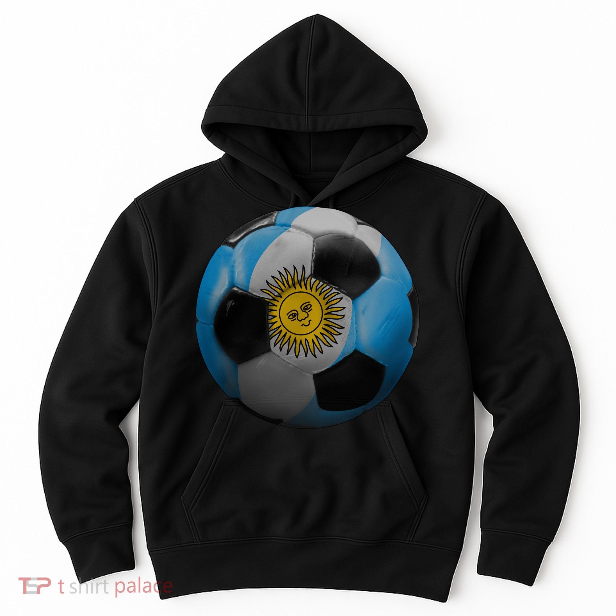 Argentina Glow Soccer Ball Logo Hoodie
