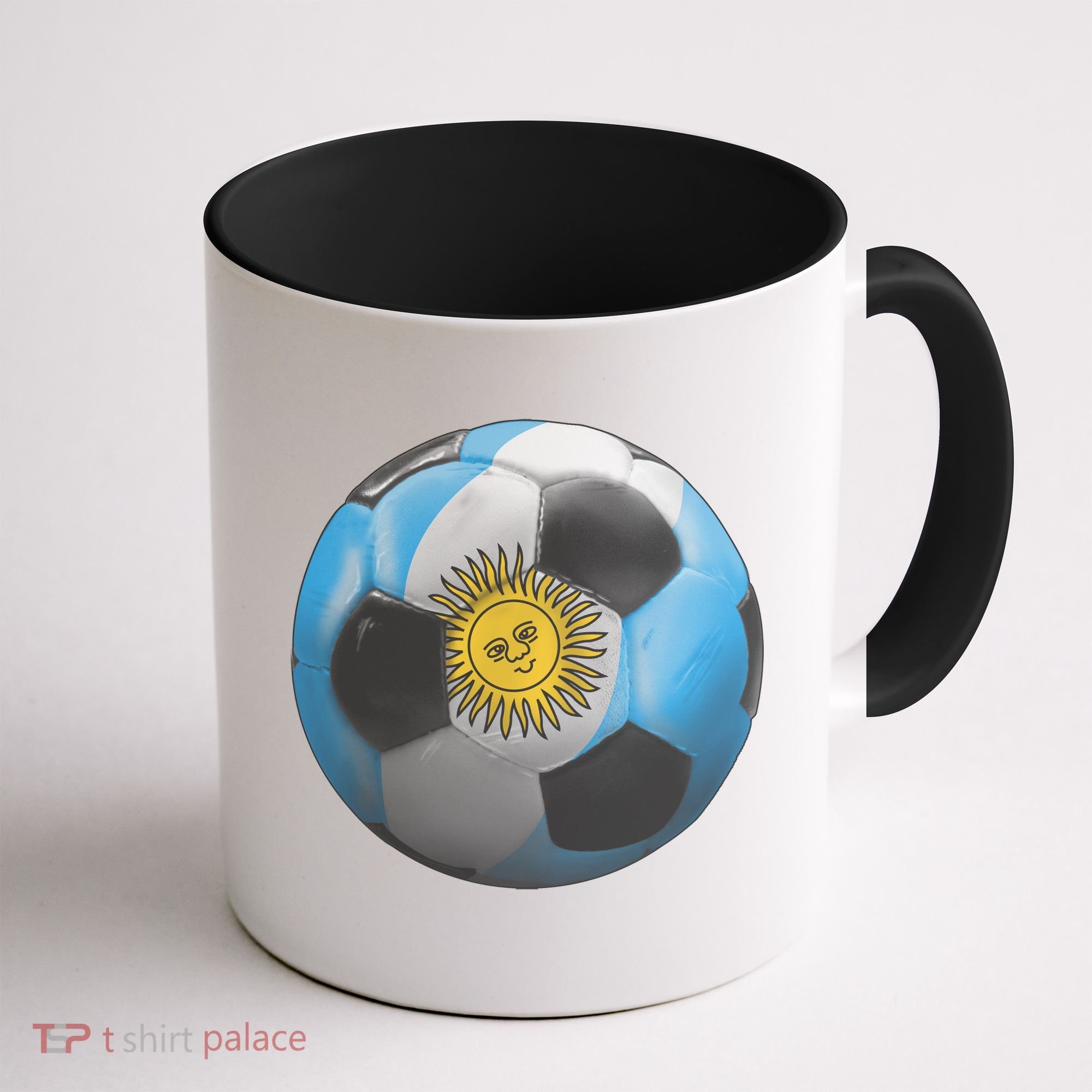 Argentina Glow Soccer Ball Logo Coffee Mug