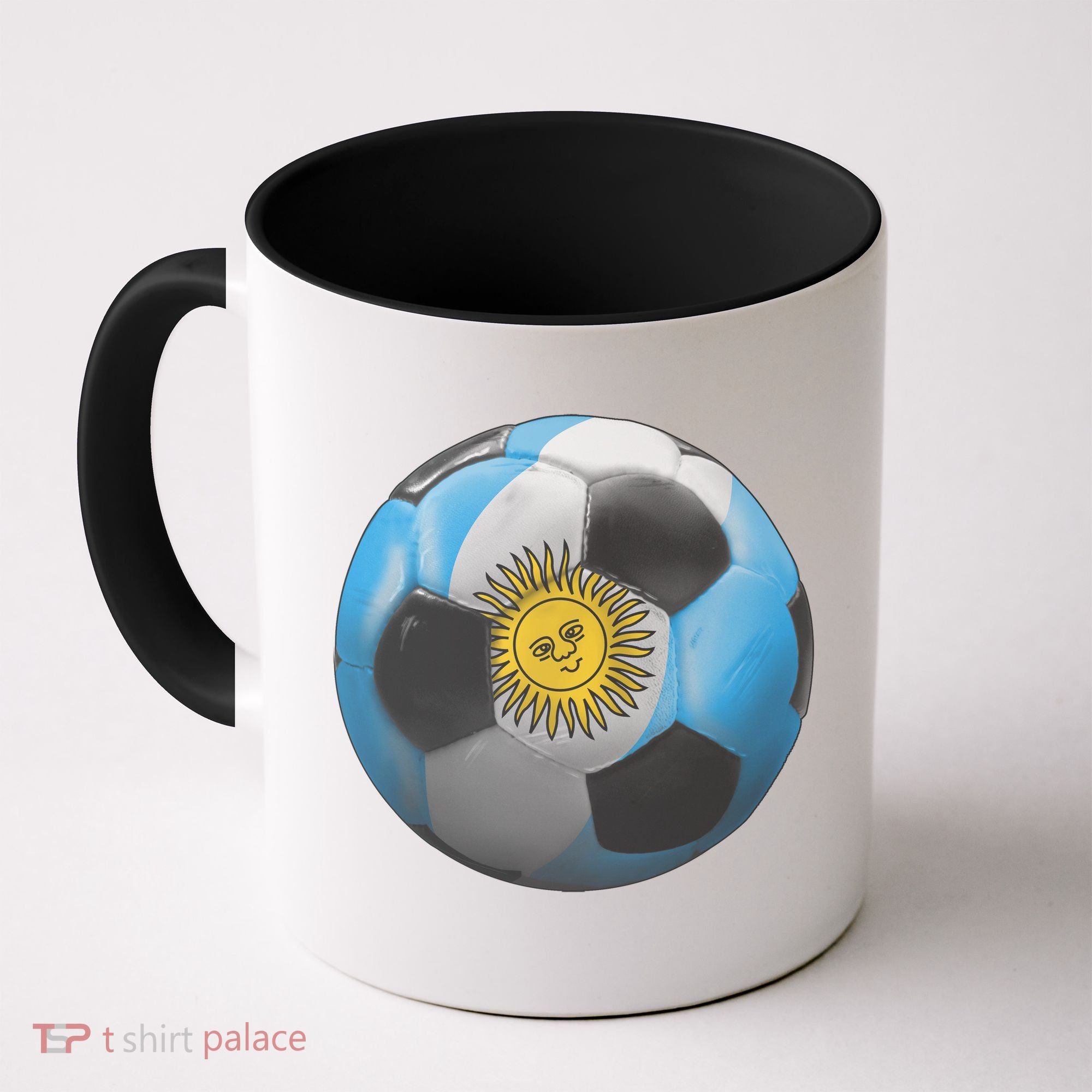 Argentina Glow Soccer Ball Logo Coffee Mug